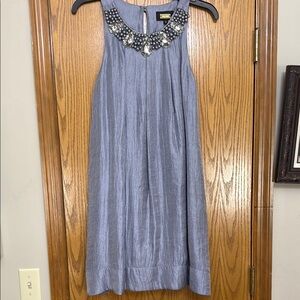 Alexia Admor Blue Halter Sequin Cocktail Dress